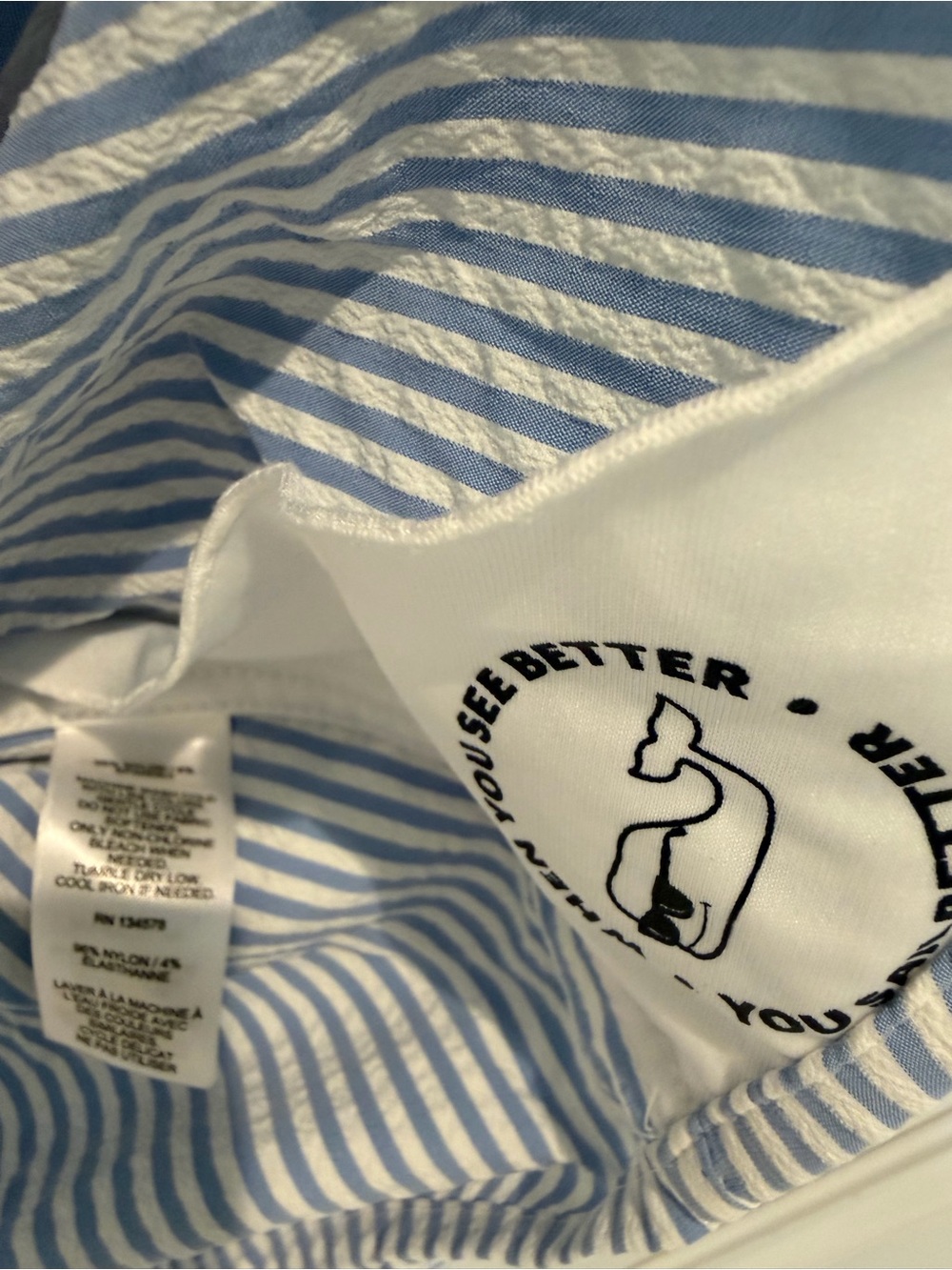 Vineyard Vines Harbor Stripe Searsucker Cover Up PalmBeach Shirt Dress - Picture 7 of 8